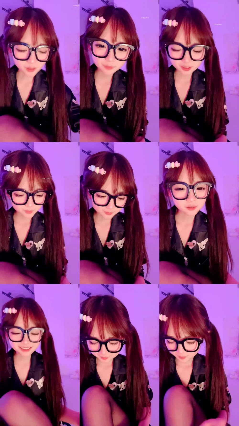 【系小狗】萌乖眼鏡女 超粉無毛美穴一線天 開檔性感黑絲大長腿 完美大屁股 道具自慰高潮流漿液