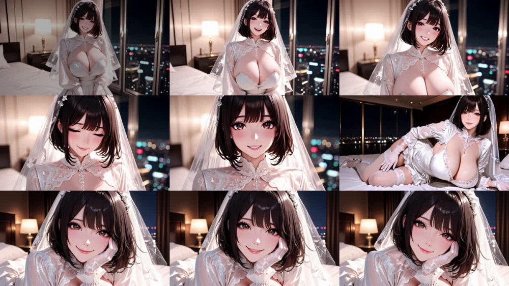 [260824][おくみ] 【AIのAV動画】いきなり子作り ウェディングドレスのまま中出し孕ませ！ [d_807167]