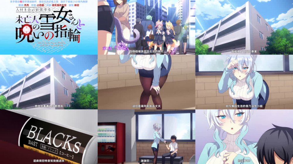 [桜都字幕组] 不擅交际的未亡人雪女与诅咒戒指 / Hitozukiai ga Nigate na Miboujin no Yukionna-san to Noroi no Yubiwa [01][1080P][繁体内嵌]