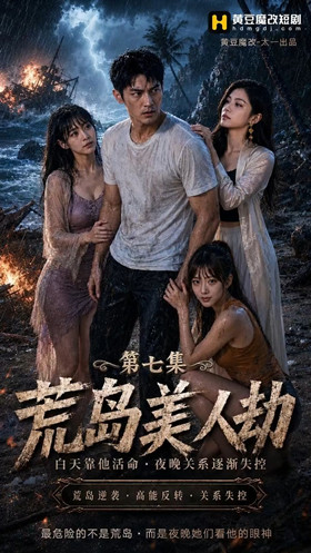 ♈AI短劇♈《荒島美人劫》EP1-10合集名媛和小伙流落荒島 高傲女神淪為母狗！