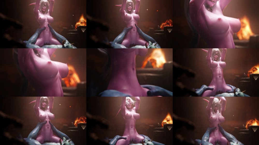 (同人アニメ)[260924][Nagoonimation] Night Elf Straddle – 4k and 60fps