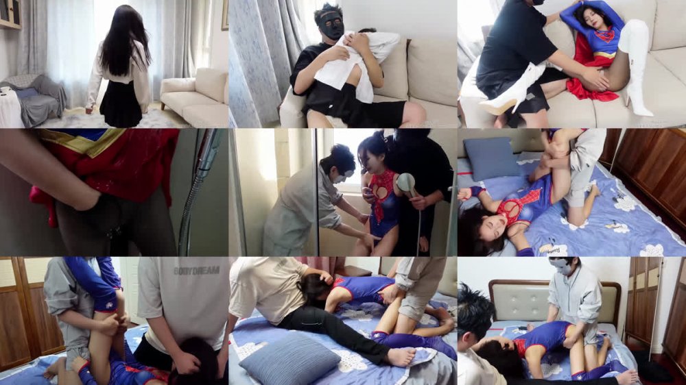 +++ XB-6456 女超人為解救朋友被強操輪番凌辱