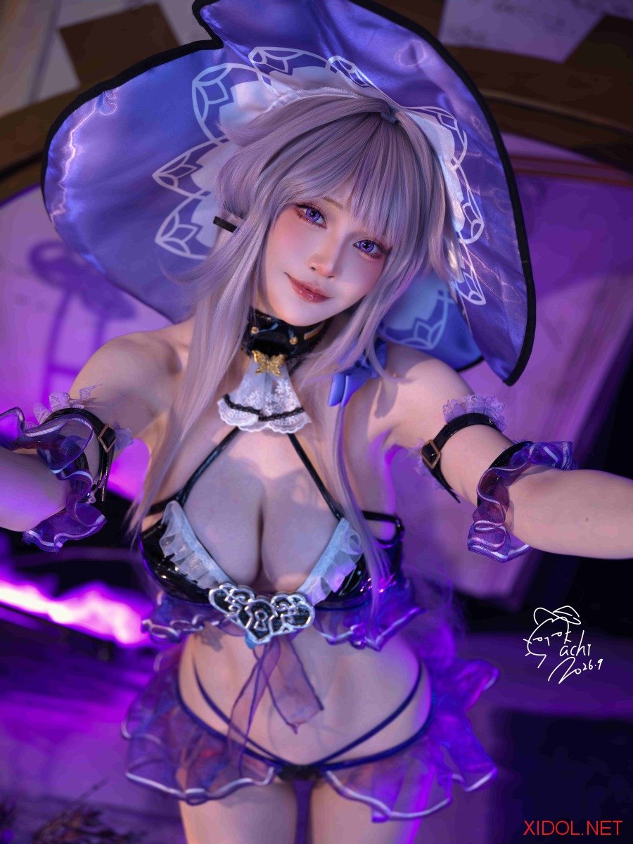 [Cosplay] Machi马吉-大黑塔 水着💜Swimsuit The Herta 💜 [42P-1.93GB]
