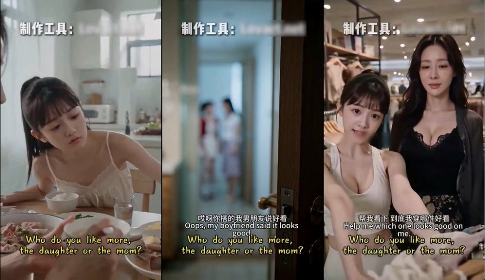 【太喜歡媽媽這股騷勁了！ 勾引女兒男朋友，還讓他瞞著自己的女兒】母女日常系列，每次女兒帶男友回來，媽媽總是在門外偷看，後面故意支走女兒製造獨處機會