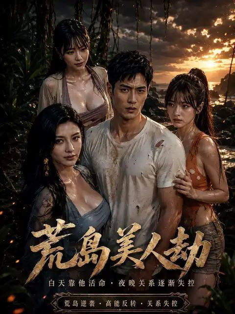【AI短劇】《荒島美人劫》EP1-10集，各個高傲的女神在現實面前成為跪求交配的騷母狗賤貨巨乳口爆