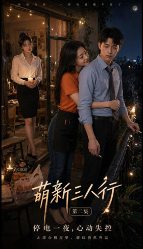 【AI短劇】《萌新三人行》第1-3集❤️合租生活，三人性愛！