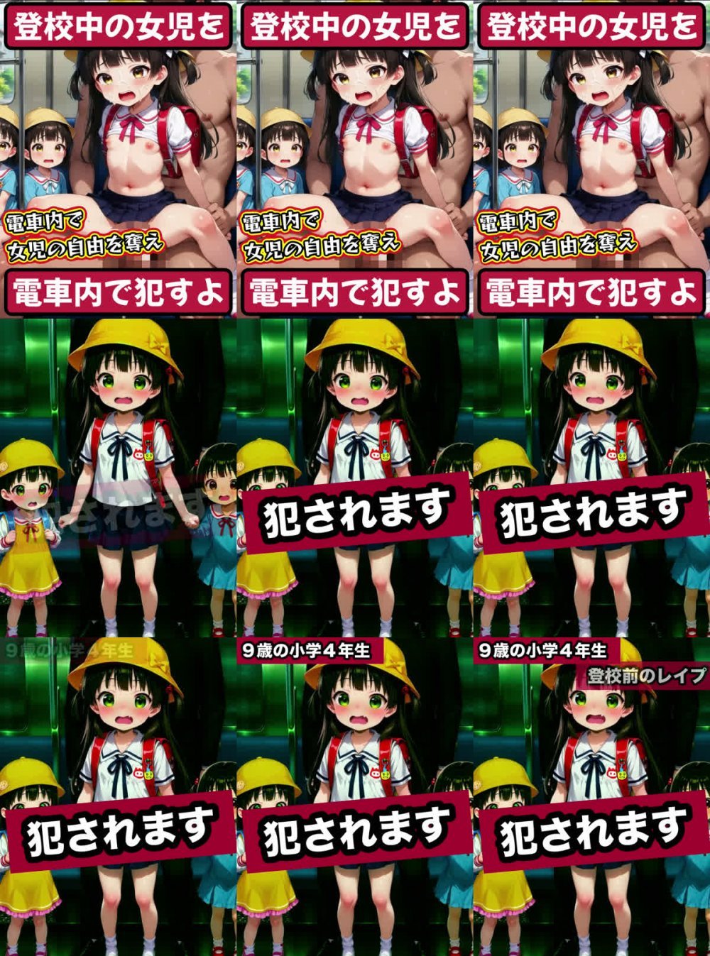 [樹海の森] 登校中の女〇を電車内で犯すよ [AI生成]