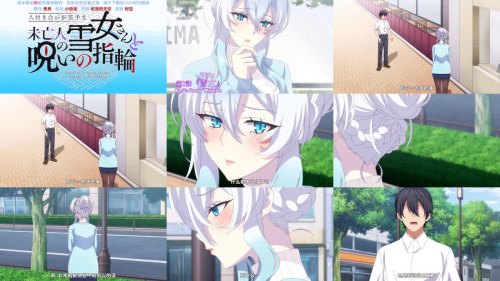 [桜都字幕组] 不擅交际的未亡人雪女与诅咒戒指 / Hitozukiai ga Nigate na Miboujin no Yukionna-san to Noroi no Yubiwa [02][1080P][简体内嵌]