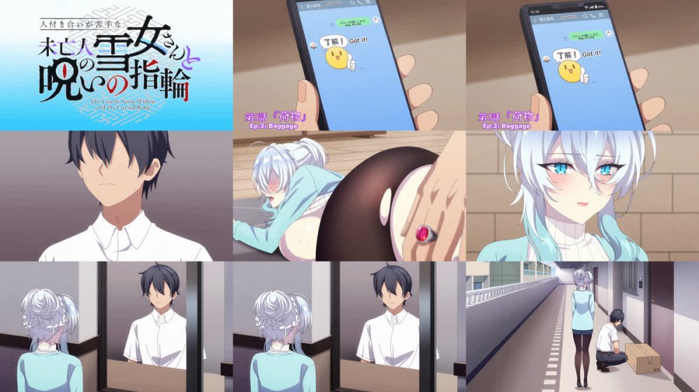[AnimeAlpha] - Hitozukiai ga Nigate na Miboujin no Yukionna-san to Noroi no Yubiwa - S01E03 [1080p WEB-DL] [The Lonely Snow Widow and the Cursed Ring]