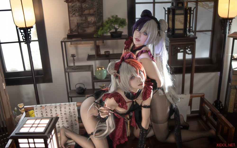 [Cosplay] 纸悦Etsu_ko&小完能干脆面qvq 碧蓝航线 肇和 [14P-25MB]